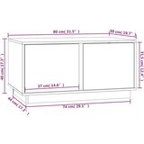  Stolić za kavu boja meda 80x50x40 cm od masivne borovine | shoptok.hr