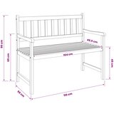  Vrtna klupa 2-Broj sjedala 110 x 55 x 90 cm Čvrsto drvo akacije | shoptok.hr