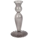 PT LIVING Siv steklen svečnik Swirl, višina 17 cm Cene