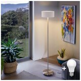  LED stojeća lampa TUNJA 1xE27/20W/230V prečnik 30 cm mat hrom/bela | Eponuda.com