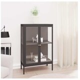  Komoda antracit 75 x 35 x 105 cm od čelika i stakla | shoptok.hr