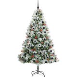  Umjetno božićno drvce S LED lampica Zelena i bijela 210 cm | shoptok.hr