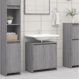 vidaXL Kopalniška omarica siva sonoma 60x33x61 cm inženirski les Cene