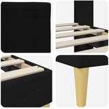  Okvir za krevet s uzglavljem Crna 140 x 200 cm Tkanina - Crna 140 x 200 cm | shoptok.hr