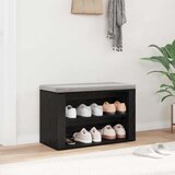 vidaXL Polica za cipele Crni hrast 75 x 35 x 45 cm Konstruirano drvo Cijene