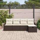  Set vrtnih kauča s jastučićima smeđi poli ratan | shoptok.hr