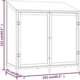  Vrtno spremište 102 x 52 x 112 cm od masivne jelovine | shoptok.hr