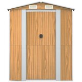  Vrtno spremište svjetlosmeđe 192x357x223 cm pocinčani čelik | shoptok.hr