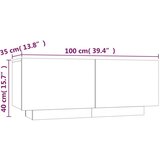 TV ormarić boja dimljenog hrasta 100x35x40 cm konstruirano drvo | shoptok.hr