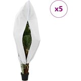 vidaXL Pokrijte biljke od mraza flis pokrivačem 5 pcs Bijelo | shoptok.hr