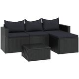 Maison Chic Seti vrtnega pohištva - Vrtna garnitura - Vrtni pohištvo set črn poli ratan, (21797714) | Shoptok.si
