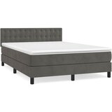  Krevet s oprugama i madracem tamnosivi 140x190 cm baršunasti | shoptok.hr