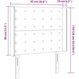  LED uzglavlje krem 93 x 16 x 118/128 cm od tkanine | shoptok.hr