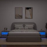  Noćni ormarići s LED svjetlima 2 kom boja betona 50x40x45 cm | shoptok.hr