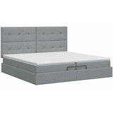  Podesivi krevet s madracem Svjetlosiva 200 x 200 cm Tkanina - Svjetlosiva 200 x 200 cm Prošiveno gumbima | shoptok.hr