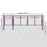  Vrtna vrata Čelik 400x75 cm Antracit | shoptok.hr