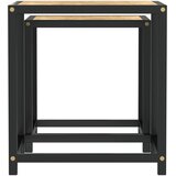  Stolići za čaj 2 kom MDF crno-žuti | shoptok.hr