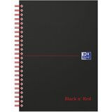 Oxford sveska office black n red A5 kvadratići, hardcovers crna Cene