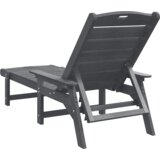  Ležaljka na suncu Svjetlosiva 53x162x98.5 cm HDPE | shoptok.hr