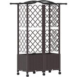  Povišeni krevet s mrežom i krovom Smeđa 122 x 40 x 144 cm PP | shoptok.hr