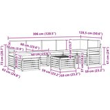 Set vanjskih sofa 7 pcs Bijela i svijetlosiva 59 x 59 x 37 cm | shoptok.hr