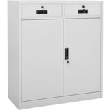  Pisarniška omara svetlo siva 90x40x102 cm jeklo | Shoptok.si