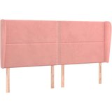  Uzglavlje s ušima ružičasto 163x23x118/128 cm baršunasto | shoptok.hr