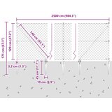  Zavareno žičano ograđivanje s bodljama 25 x 1,2 m Srebrna Mreža | shoptok.hr