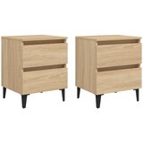  Noćni ormarići 2 kom boja hrasta 40x35x50 cm konstruirano drvo | shoptok.hr