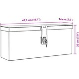 Aluminijska kutija 48,5 x 14 x 20 cm srebrna | shoptok.hr