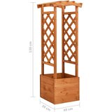  Rešetkasta sadilica s lukom 49 x 39 x 130 cm masivna jelovina | shoptok.hr