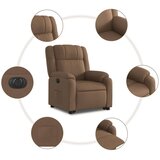 vidaXL Električni naslonjač na podizanje od tkanine smeđi | shoptok.hr