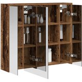  Kupaonski ormar s ogledalom Staro drvo 73,5 x 16 x 62,5 cm Slike