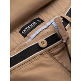 Ombre Men's chino pants with decorative waistband - sand | Shoptok.si