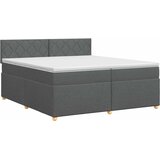  Boxspring krevet s madracem Tamnosiva 200 x 200 cm Tkanina 202 x 202 x 88 cm | Shoptok.si