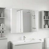  Kopalniška ogledalna omara s polico Bela 100 x 14,5 x 70 cm, (5000232856) | Shoptok.si