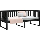  Dnevna postelja črna 90x190 cm trdna borovina, (21073750) | Shoptok.si