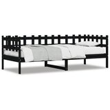  Dnevni ležaj crni 80 x 200 cm od masivne borovine | Eponuda.com