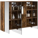  Kopalniška ogledalna omara Dimljeni oreh 60 x 14,5 x 50 cm, (5000233107) | Shoptok.si