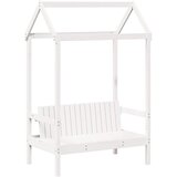  Set kreveta i klupe s krovom bez madraca bijele boje 80x200 cm | shoptok.hr