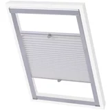 vidaXL Senčilo za zatemnitev okna z naborki bele barve 104