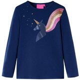  Dječja majica dugih rukava modra 128 | shoptok.hr