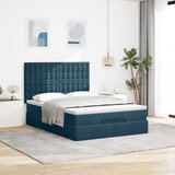  Ottoman krevet s madracima tamnoplavi 140x200 cm baršun | shoptok.hr