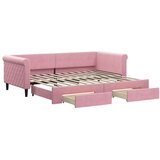  Dnevni krevet na razvlačenje ružičasti 90 x 200 cm baršunasti | shoptok.hr