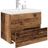 Ormarić za sudoper ugradbenim Lavabo - Umivaonikom i slavinom Staro drvo | shoptok.hr