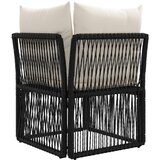  Kutna sofa Crna poliratan - Crna Kutna sofa | shoptok.hr