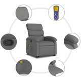  Masažni naslonjač na podizanje od tkanine tamnosivi | shoptok.hr