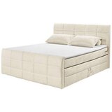 MID.YOU POSTELJA BOXSPRING 180 cm x 200 cm , tekstil, leseni material krem barve | Shoptok.si
