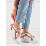SHELOVET women's sneakers white with glitter Cijene