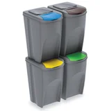  4x 35L kante za odvajanje otpada, sive boje